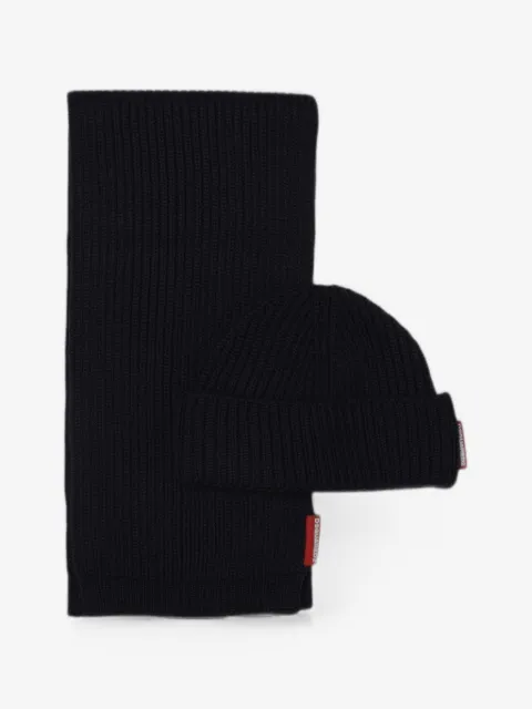 DSQUARED2 gorro y bufanda tejidos de canalé