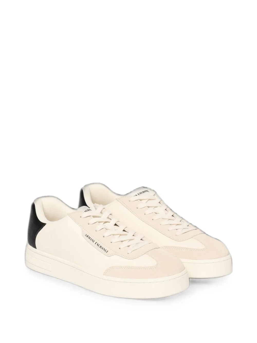Emporio Armani logo-print panelled sneakers Wit