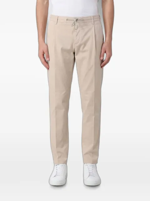 Eleventy drawstring pleated chinos