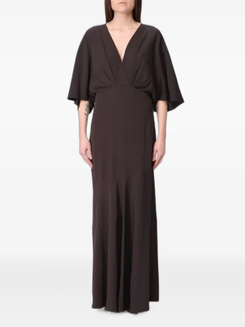 Agnona vestido largo con cuello en V