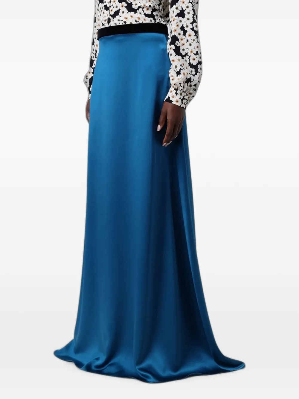 Valentino Garavani Valentina zijden maxi-rok Blauw
