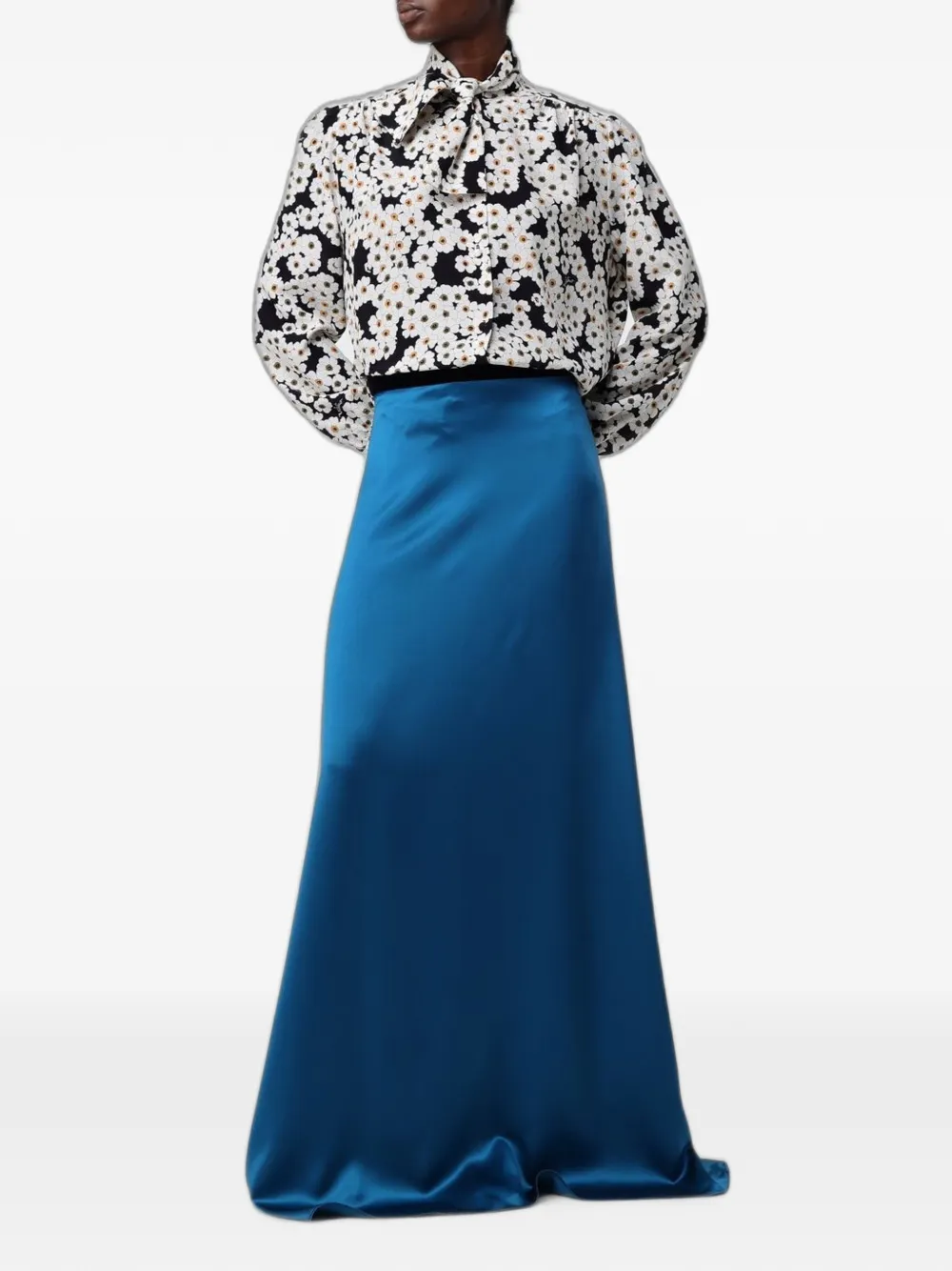 Valentino Garavani Valentina zijden maxi-rok Blauw