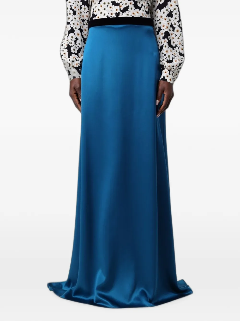Valentino Garavani Valentina silk maxi skirt - Blau