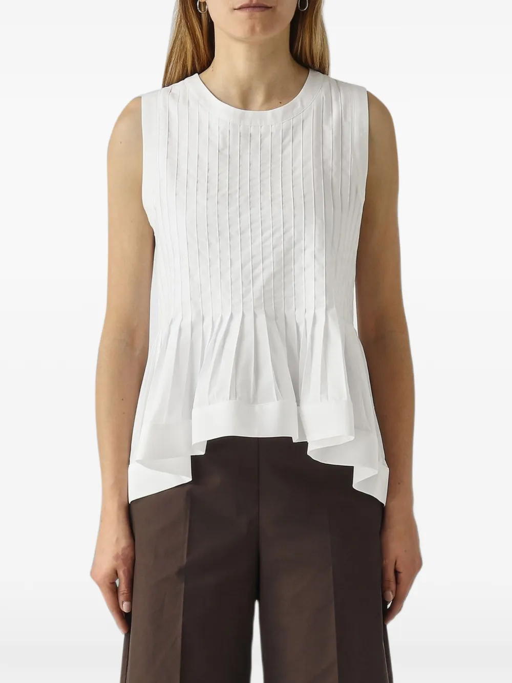 MeimeiJ pleated peplum top - Bianco