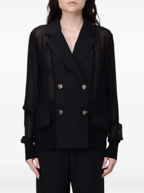 MeimeiJ double-breasted sheer jacket