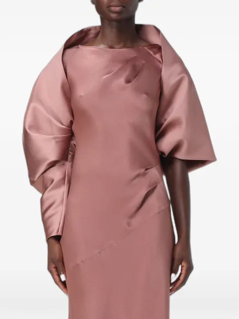 Alberta Ferretti draped satin-finish jacket