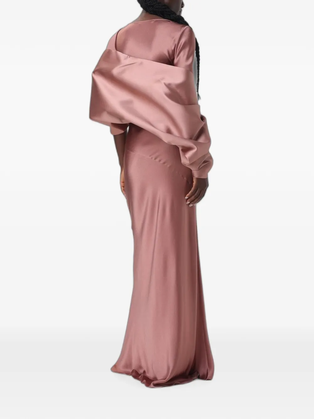 Alberta Ferretti draped satin-finish jacket - Rosa
