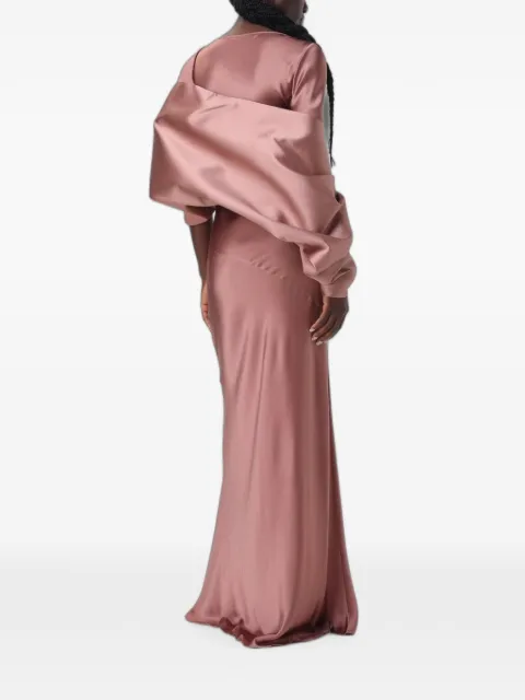 Alberta Ferretti атласный жакет с драпировкой