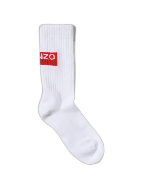 Kenzo logo-patch ribbed socks