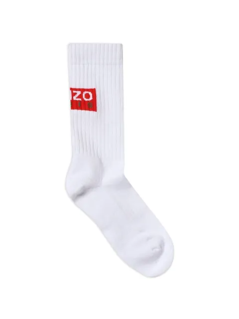 Kenzo logo-patch ribbed socks
