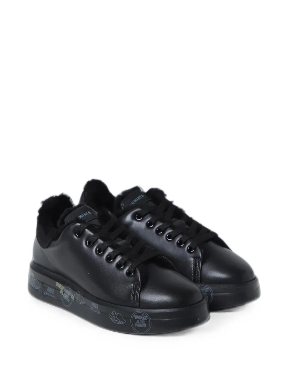 Premiata Belle sneakers met logo-print Zwart