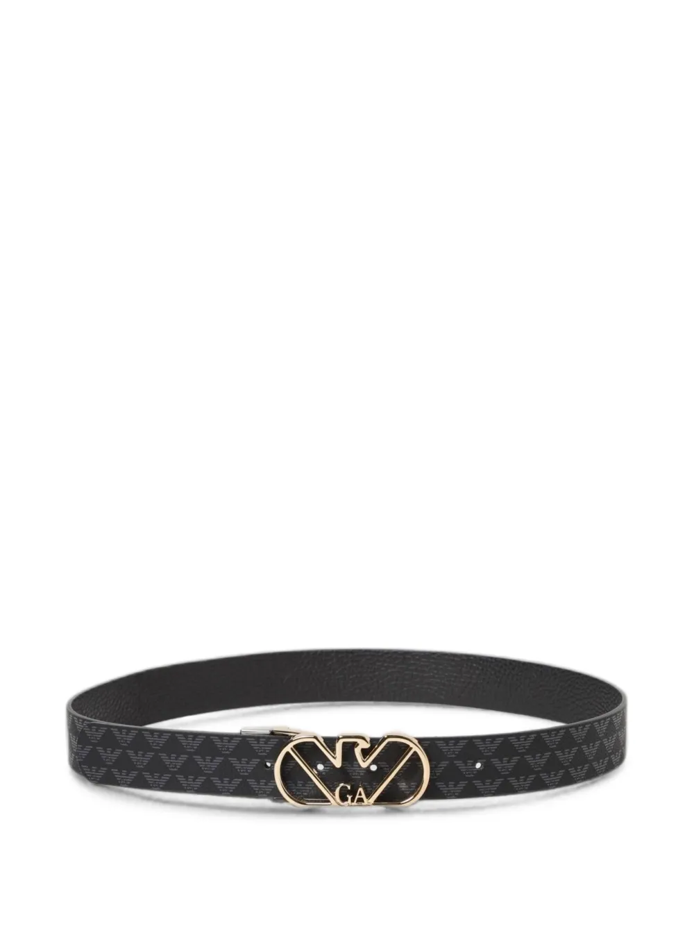 Emporio Armani reversible monogram-print belt - Nero