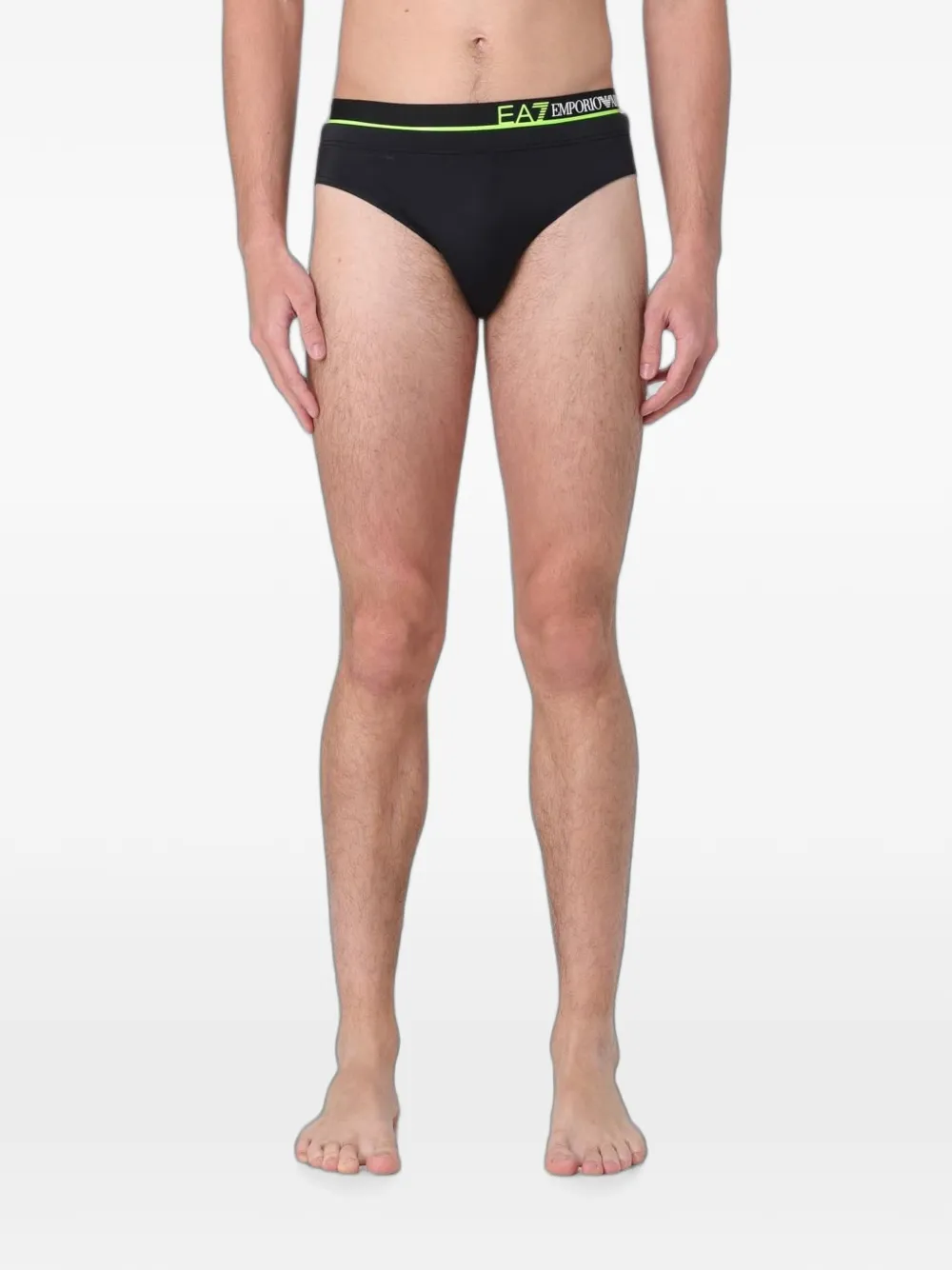 Ea7 Emporio Armani logo-waistband swim briefs - Nero