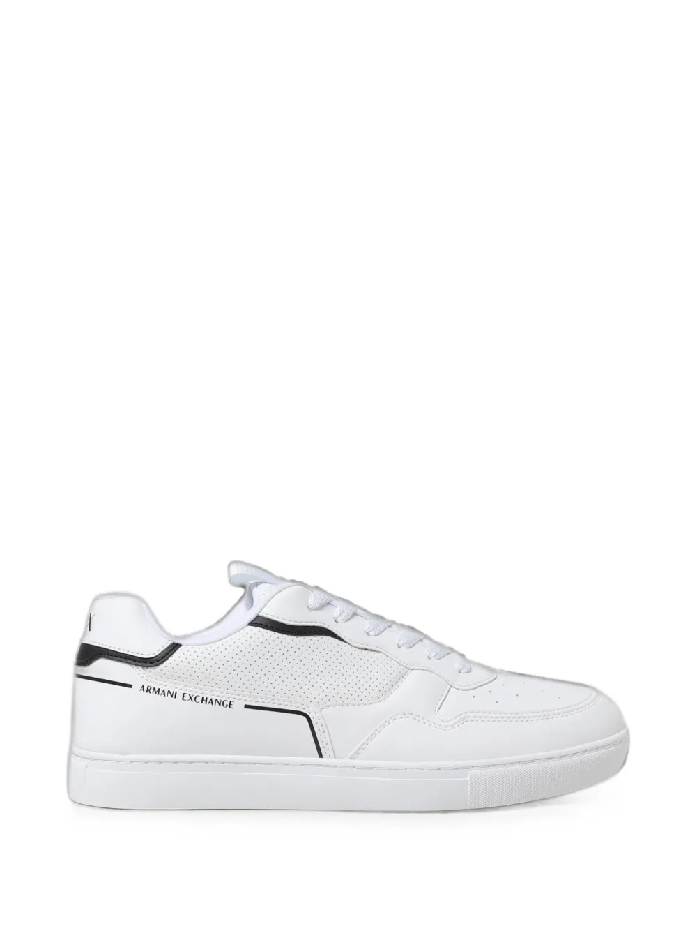 Emporio Armani perforated-detail sneakers Wit