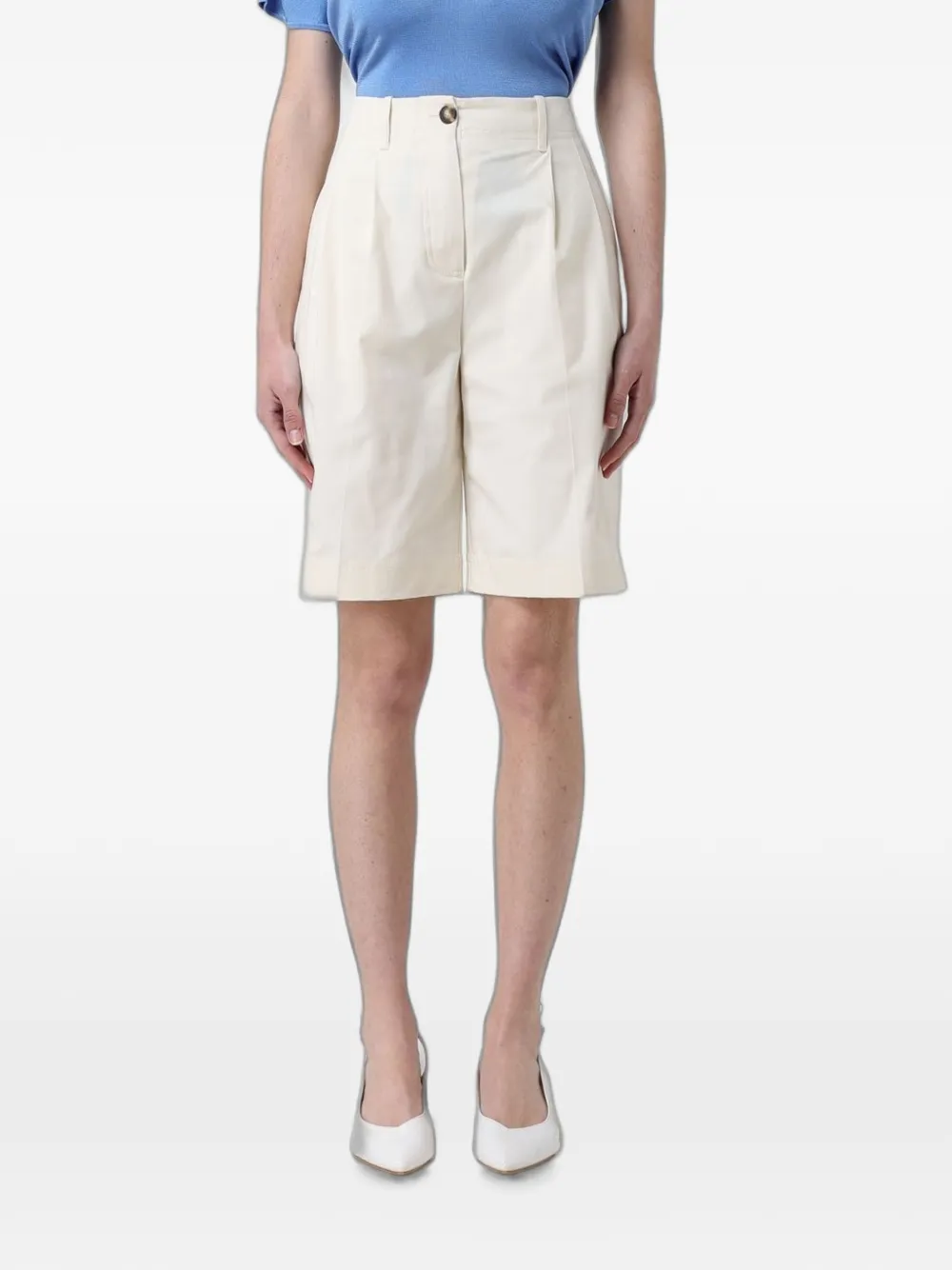 MeimeiJ pleated tailored shorts - Neutrals