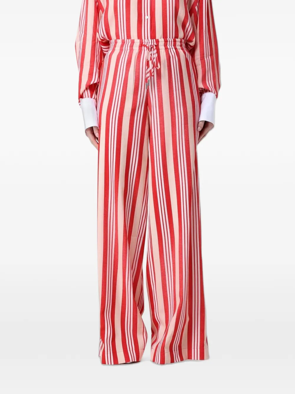 Ermanno Scervino striped wide-leg trousers - Rosso