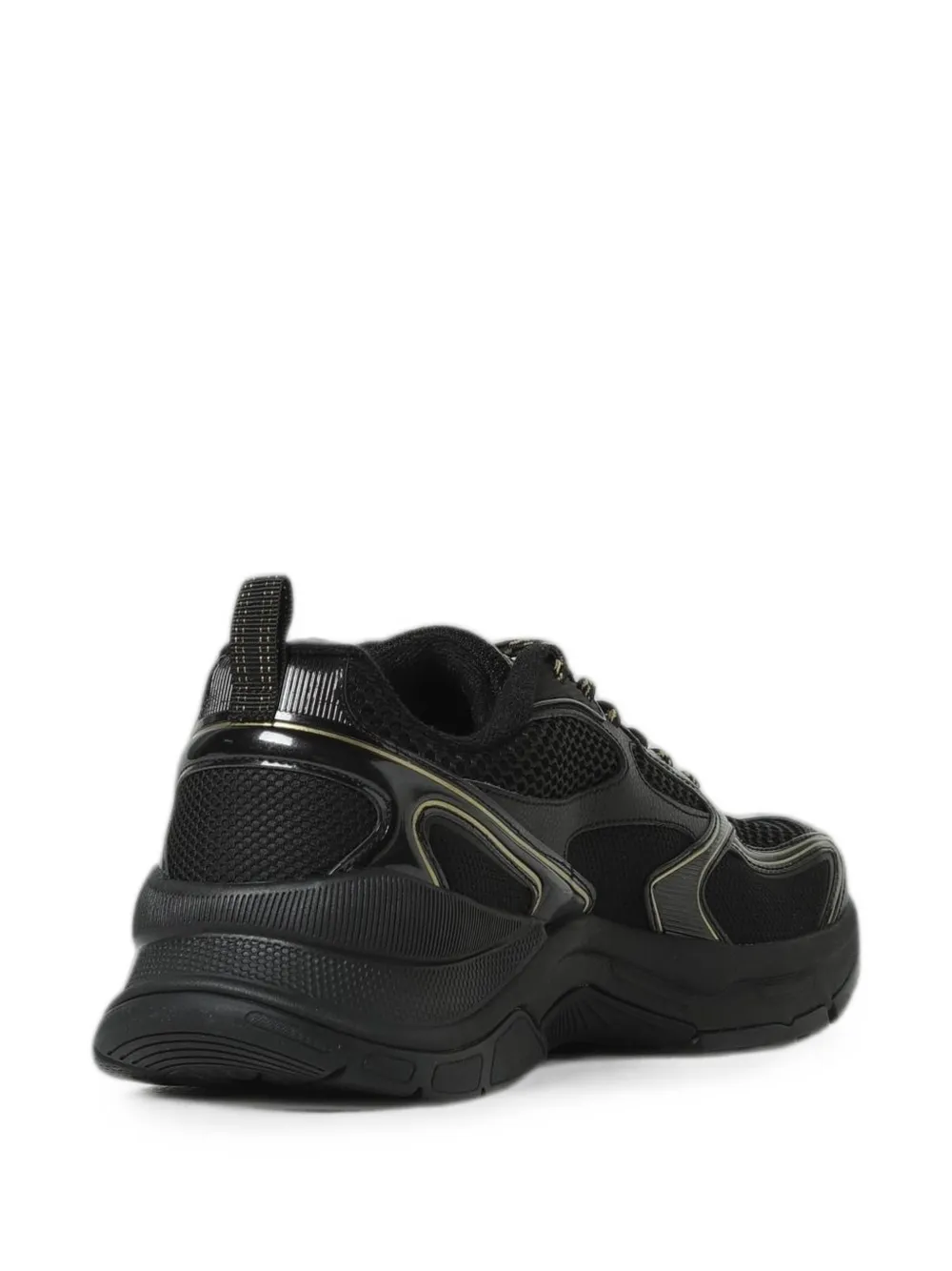 Ea7 Emporio Armani logo-print mesh sneakers Zwart
