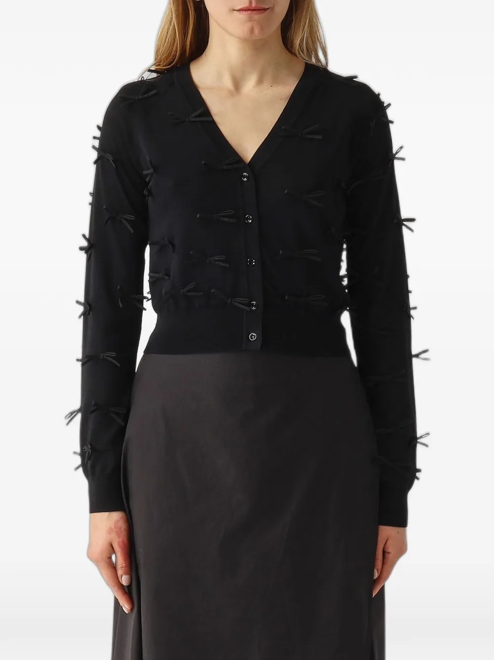 MeimeiJ bow-embellished cardigan - Black