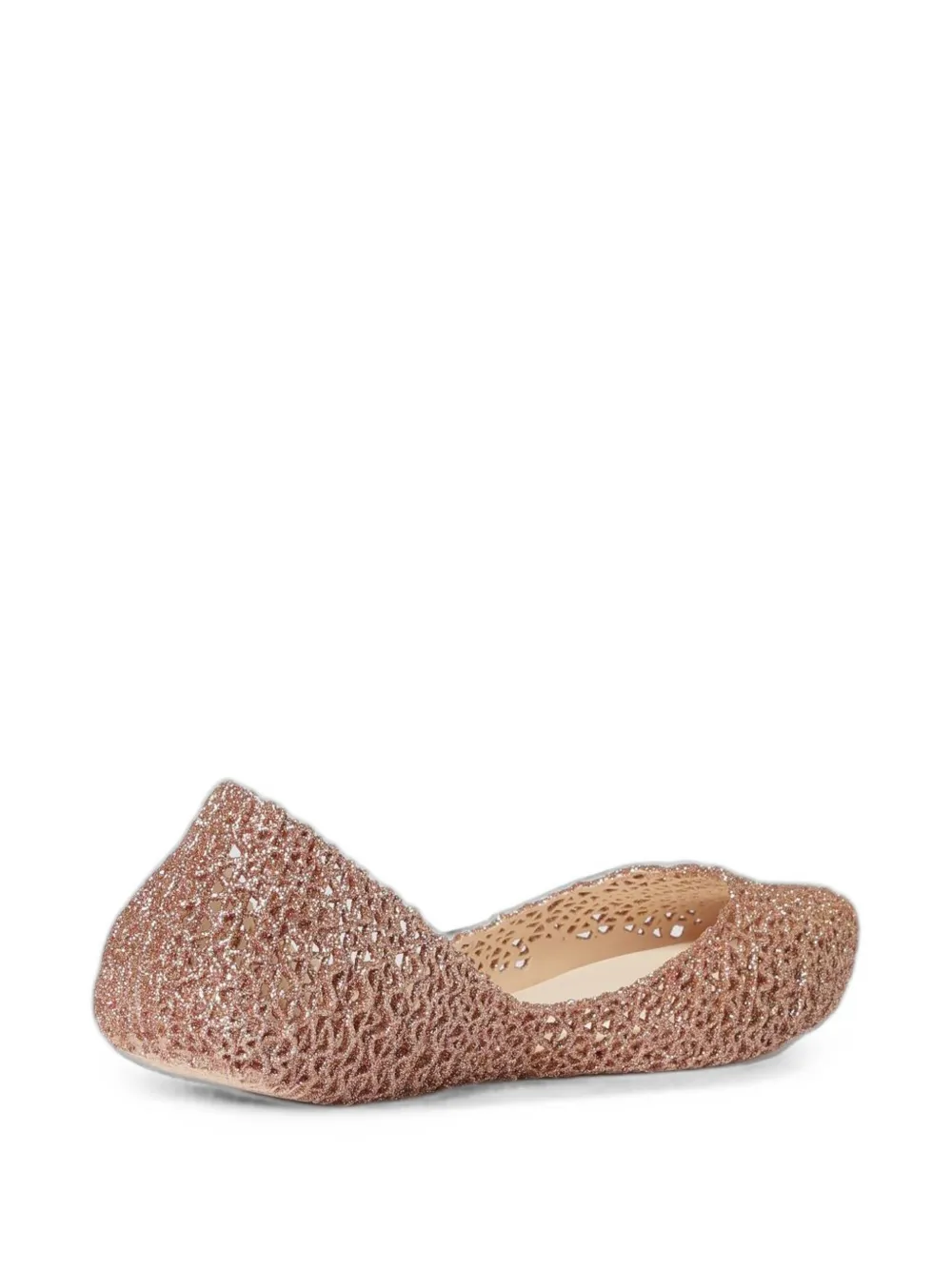 Melissa glittered ballet flats Beige