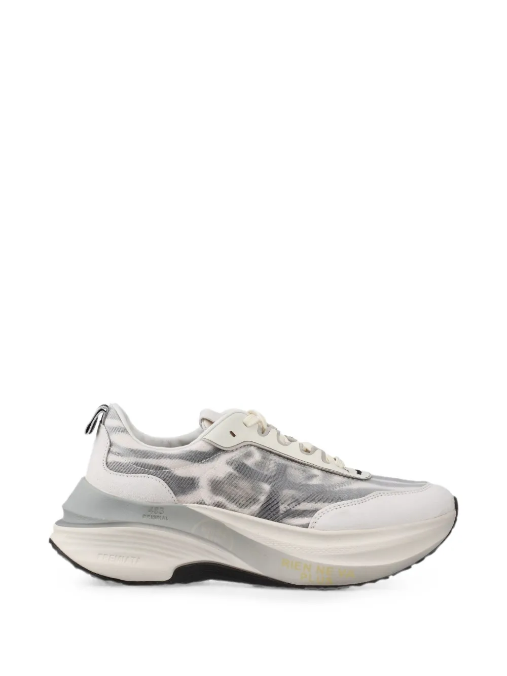 Premiata Hill logo-patch sneakers Wit
