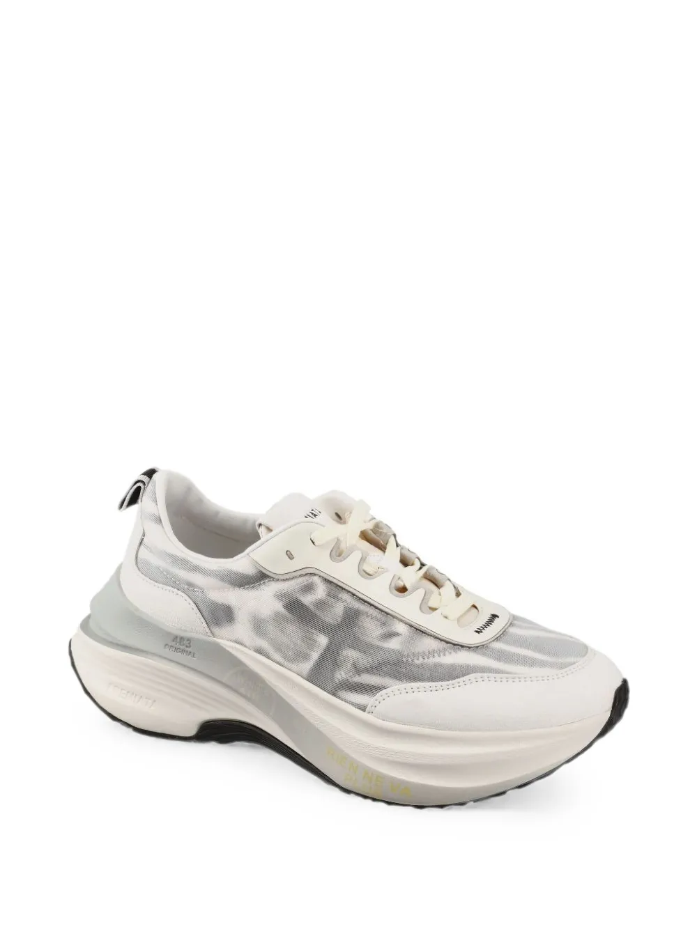 Premiata Hill logo-patch sneakers Wit