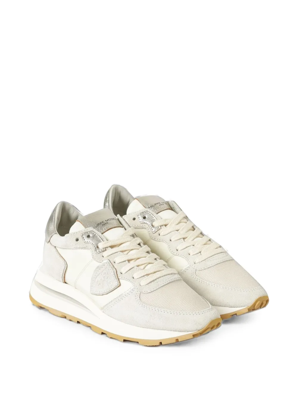Philippe Model Paris Tropez Haute lace-up suede sneakers Beige