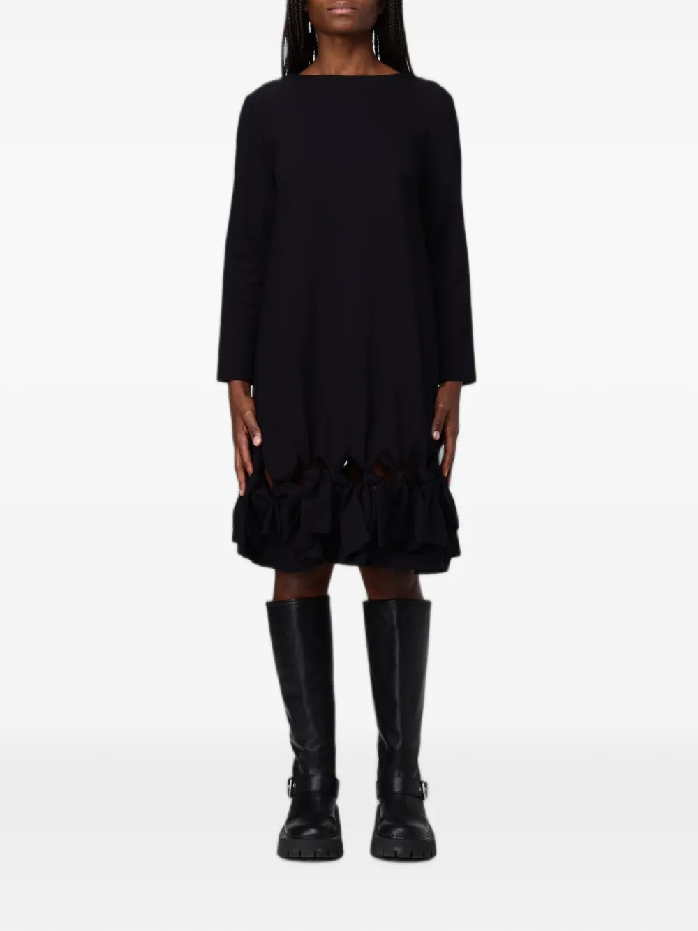 MeimeiJ bow-detail ruffled dress - Nero