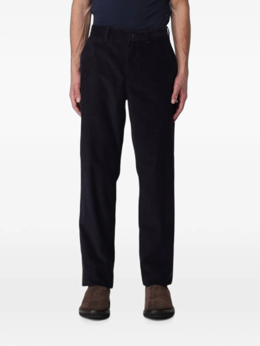 Lacoste Corduroy Chino Trousers In Blue
