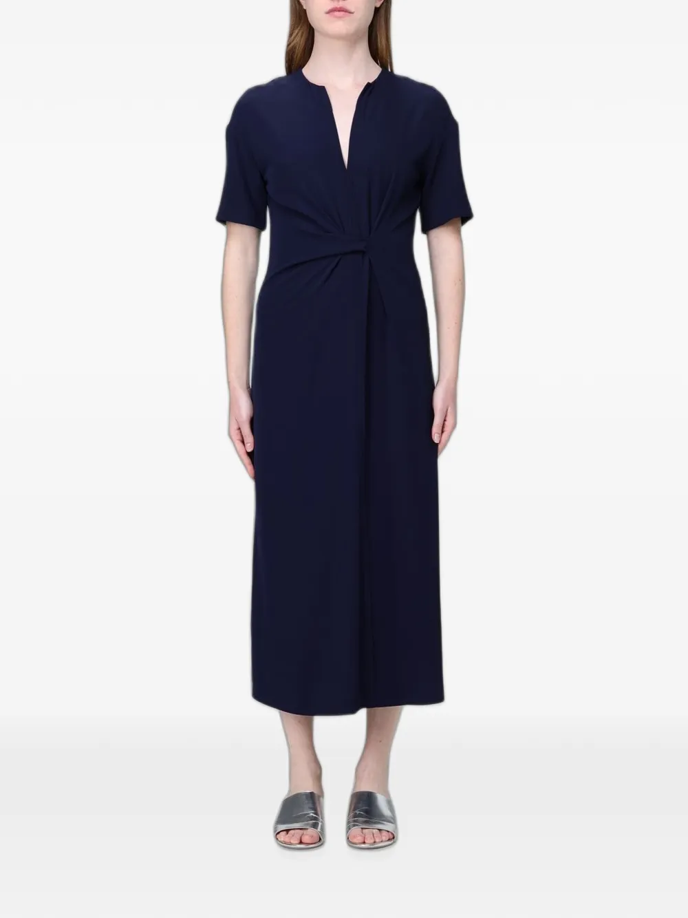 MeimeiJ twist-detail crêpe dress