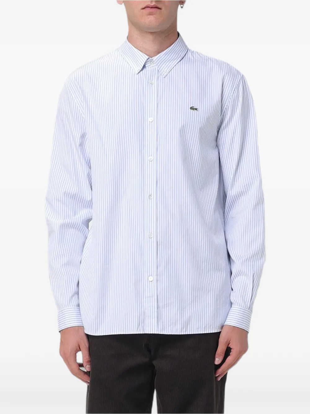 Lacoste striped cotton shirt - Bianco
