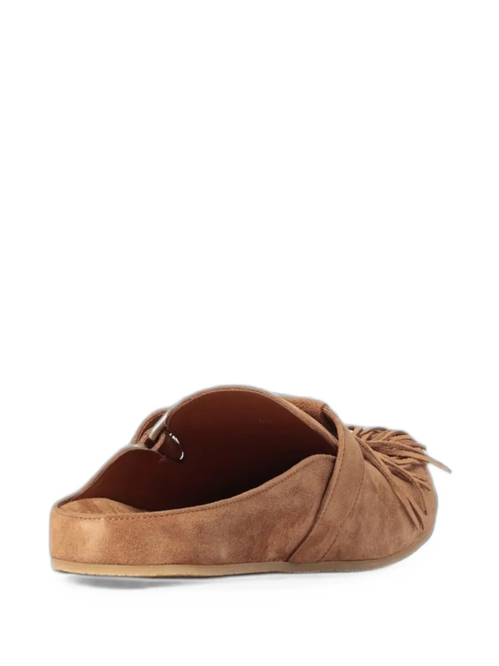 Vic Matie Panorama fringe buckle-fastening mules Bruin