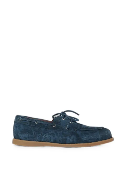 ETRO Paisley-print suede loafers