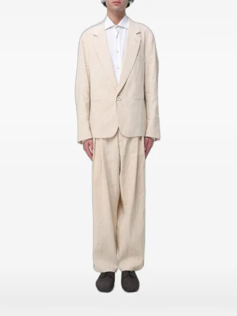 Giorgio Armani jacquard single-breasted suit