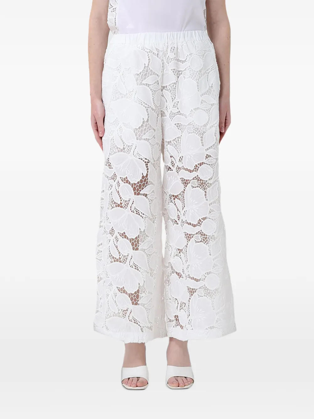 MeimeiJ floral-lace trousers