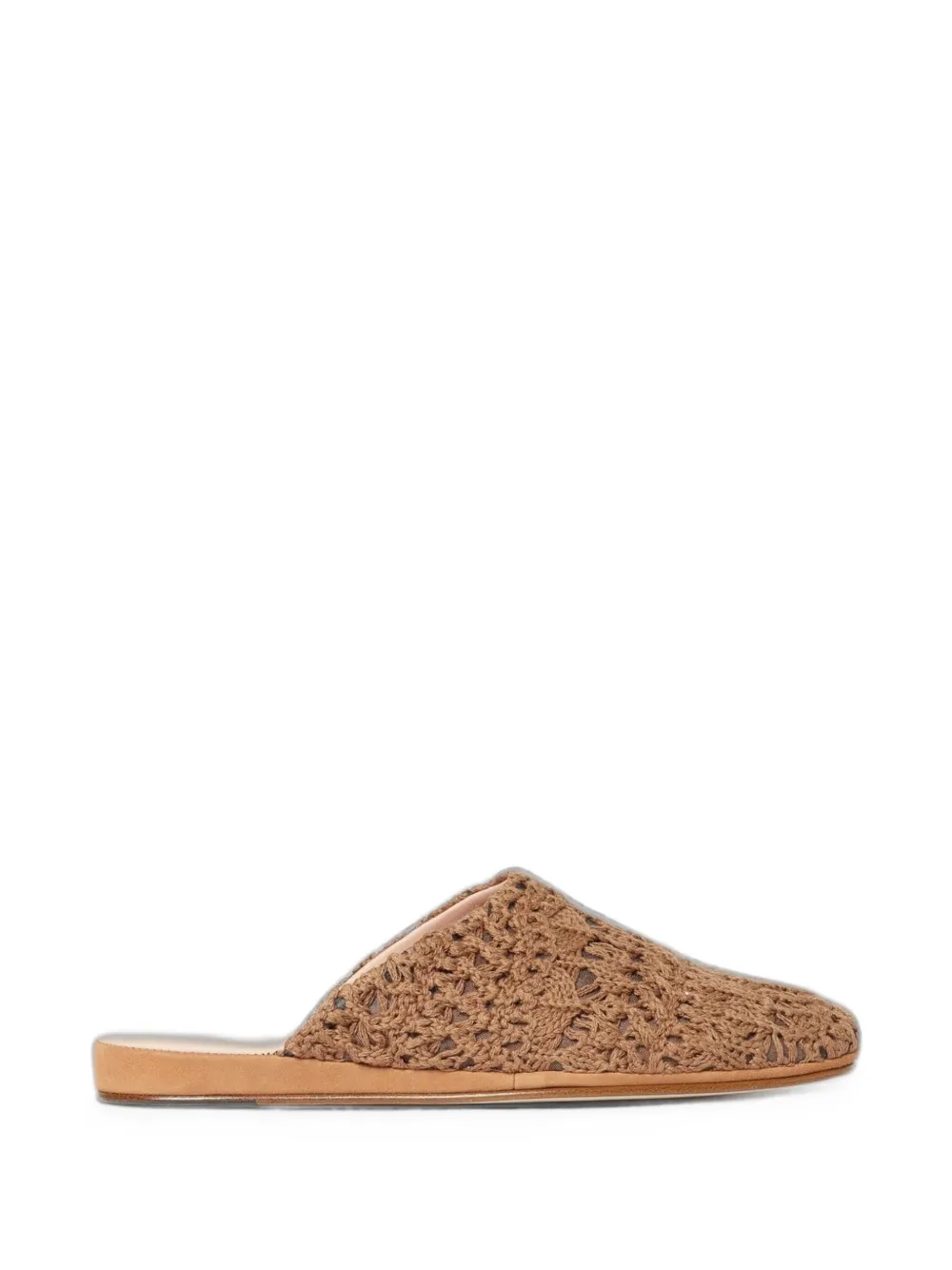 Fabiana Filippi crochet-knit mules Beige