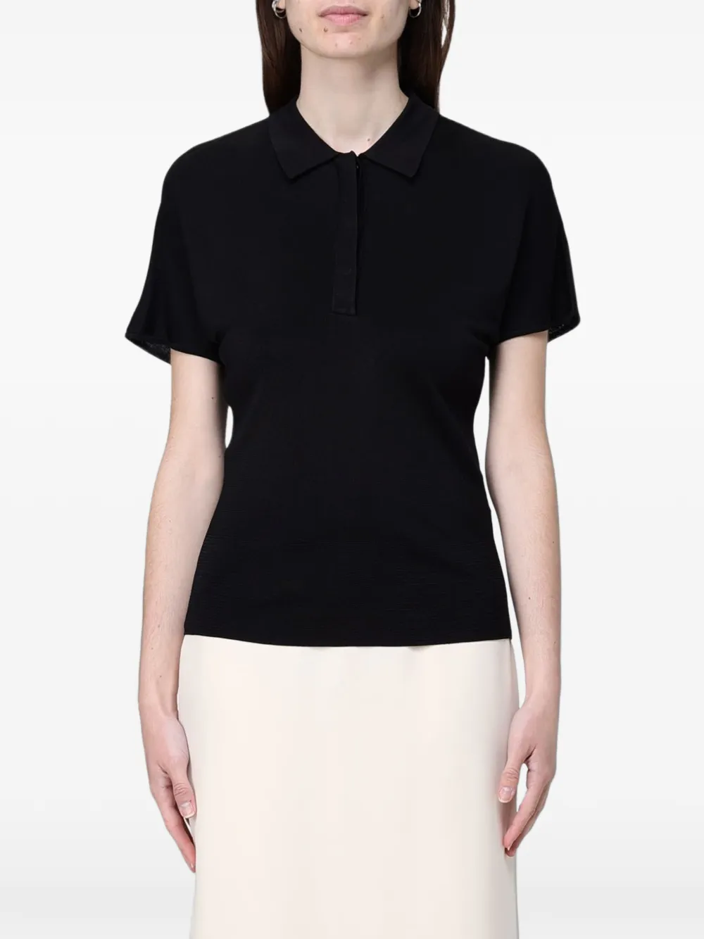 MeimeiJ short-sleeve polo shirt - Nero