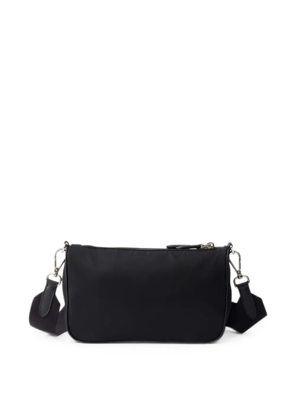 Prada Re-Nylon en saffiano leren mini-schoudertas Zwart