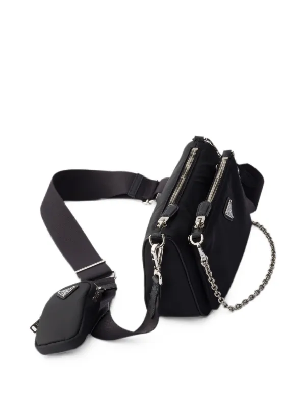 Prada リナイロン サフィアーノ ショルダーバッグ ミニ | ブラック