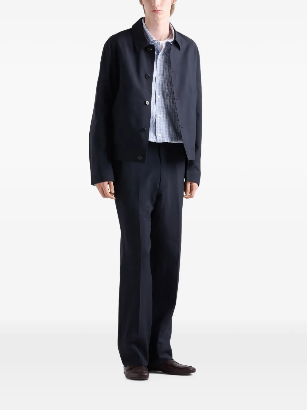 Prada Wollen en mohair broek Blauw