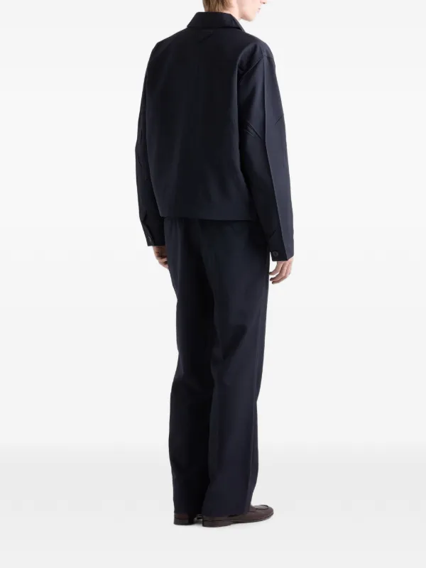Prada Wool And Mohair Pants | Blue | FARFETCH ID