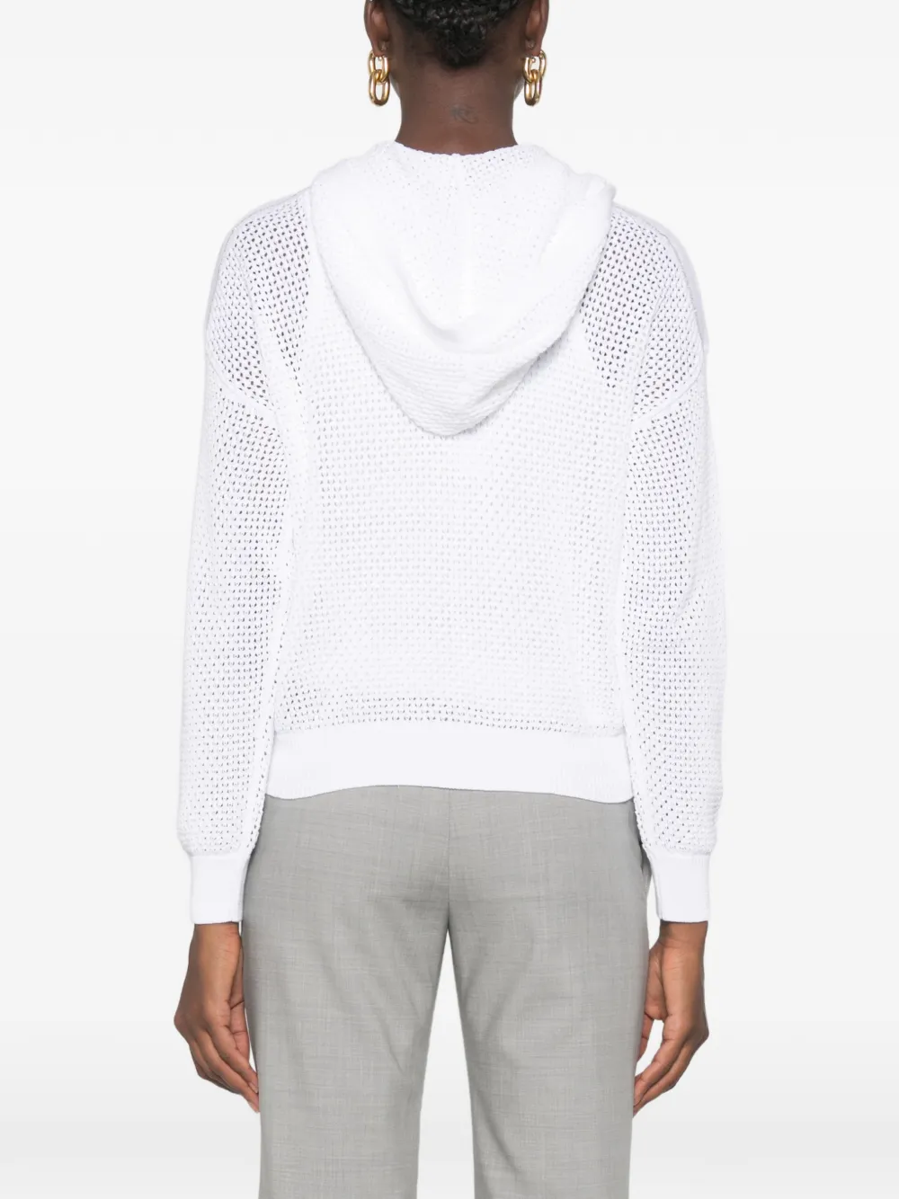 Peserico Vest met capuchon Wit