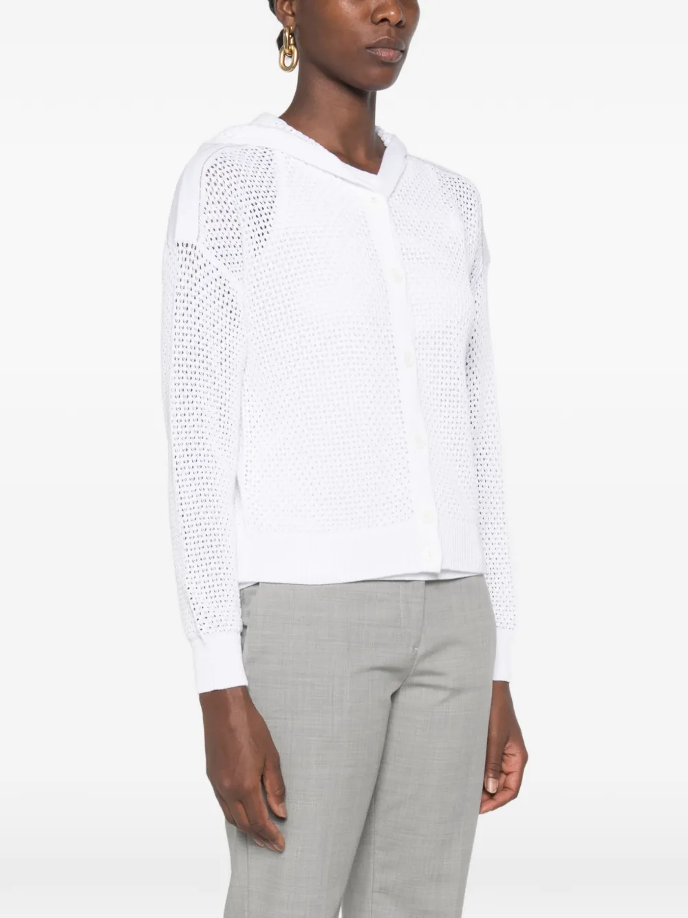 Peserico Vest met capuchon Wit