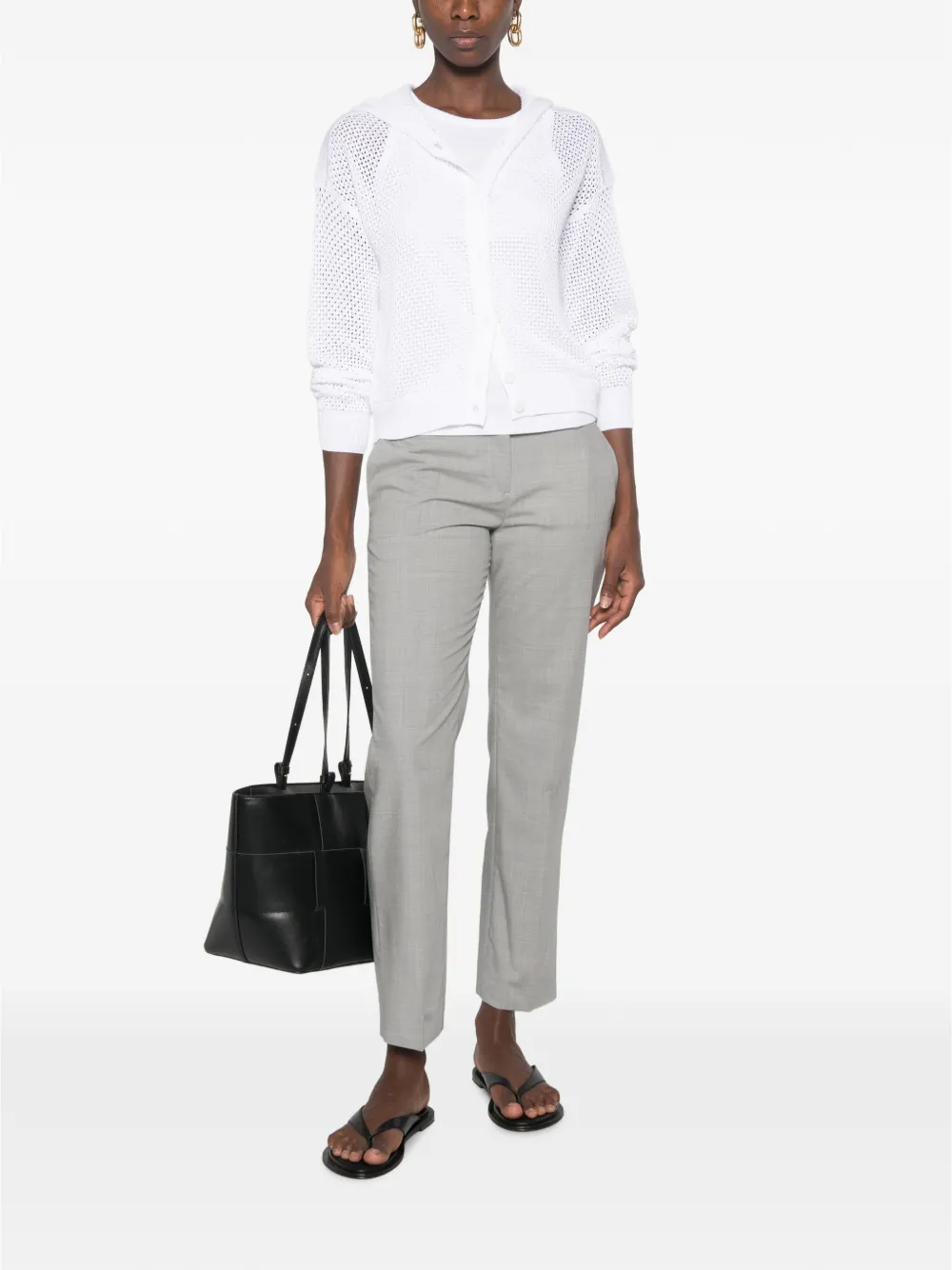 Peserico Vest met capuchon Wit