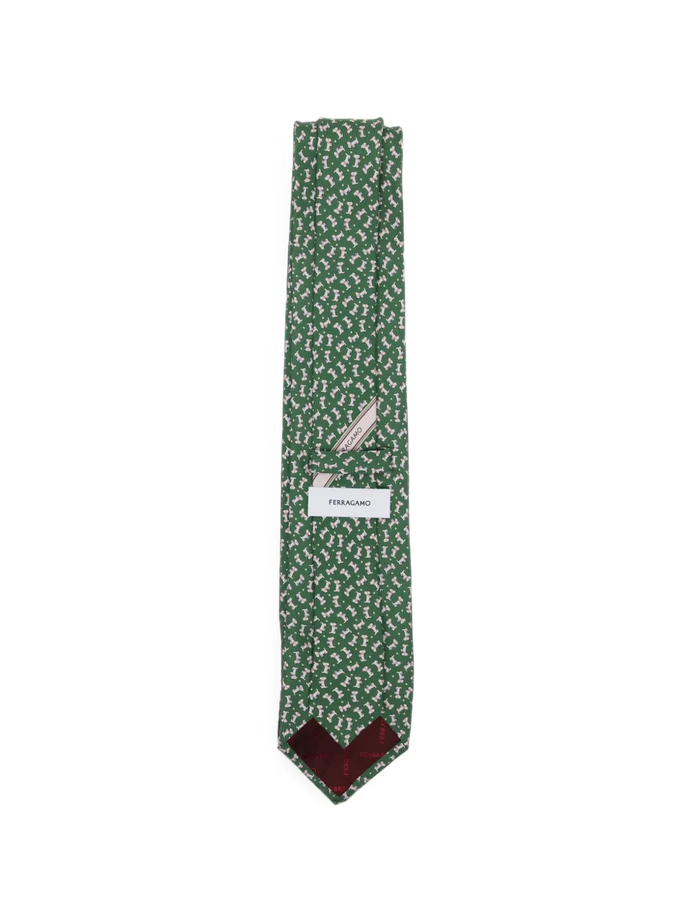 Ferragamo Animali stropdas Groen