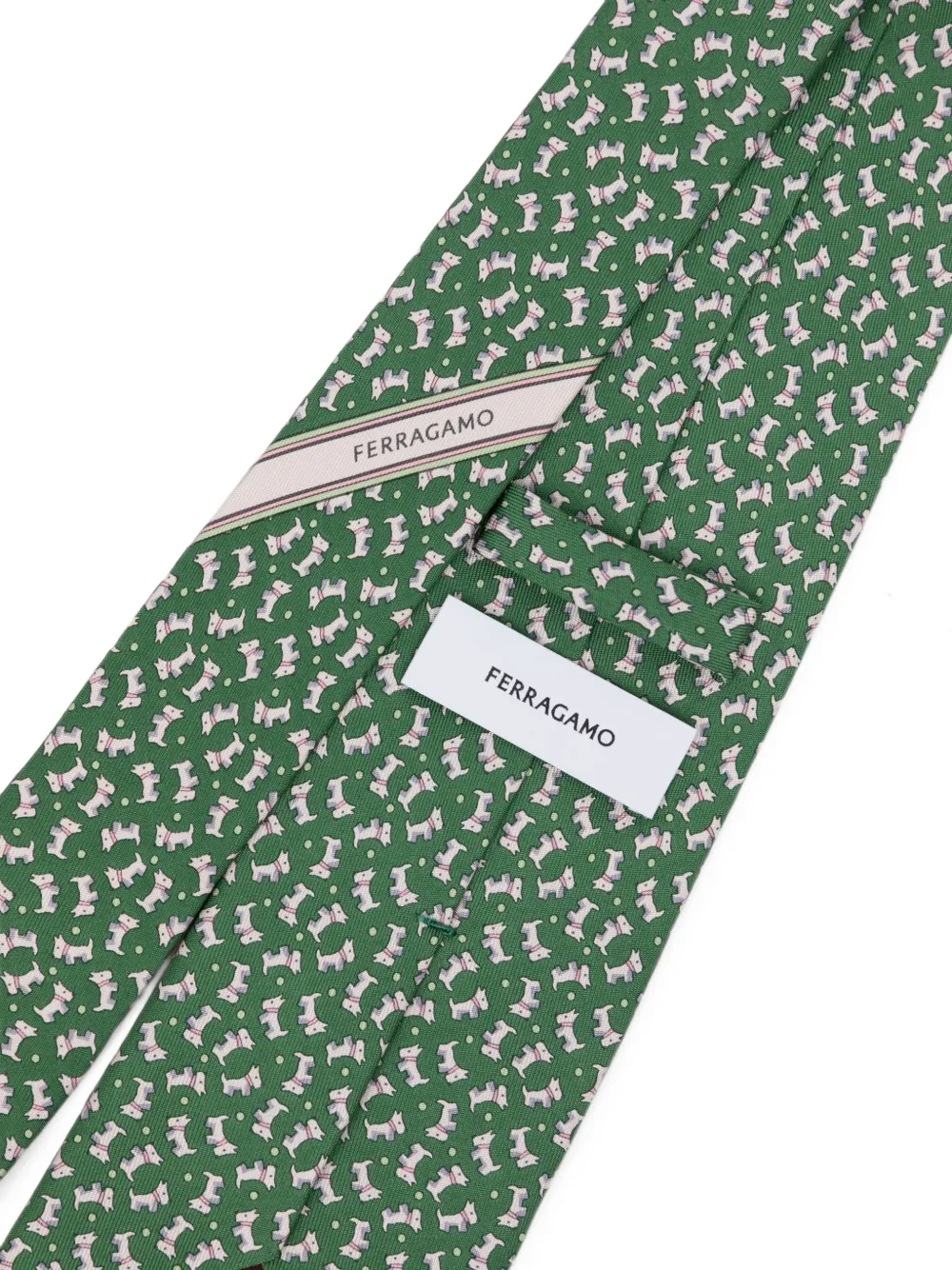 Ferragamo Animali stropdas Groen