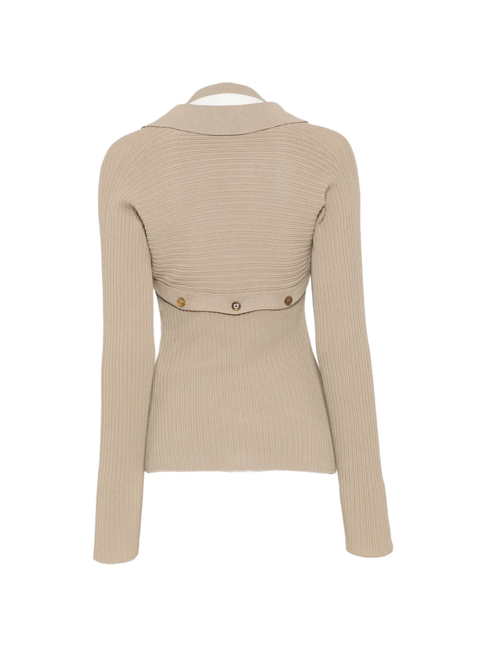 Ferragamo Ribgebreid vest Beige