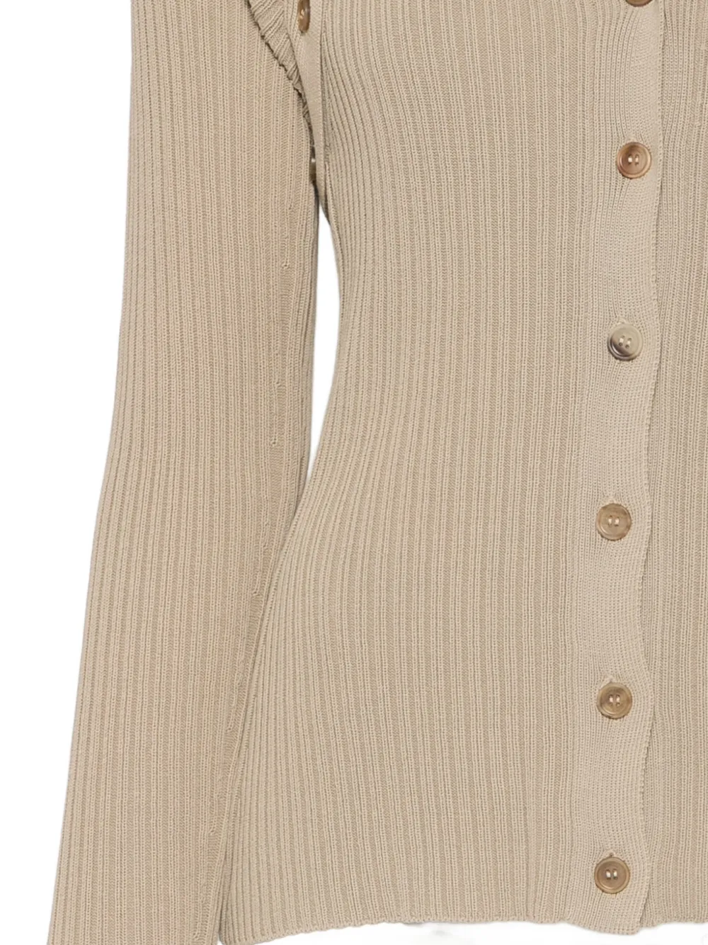 Ferragamo Ribgebreid vest Beige