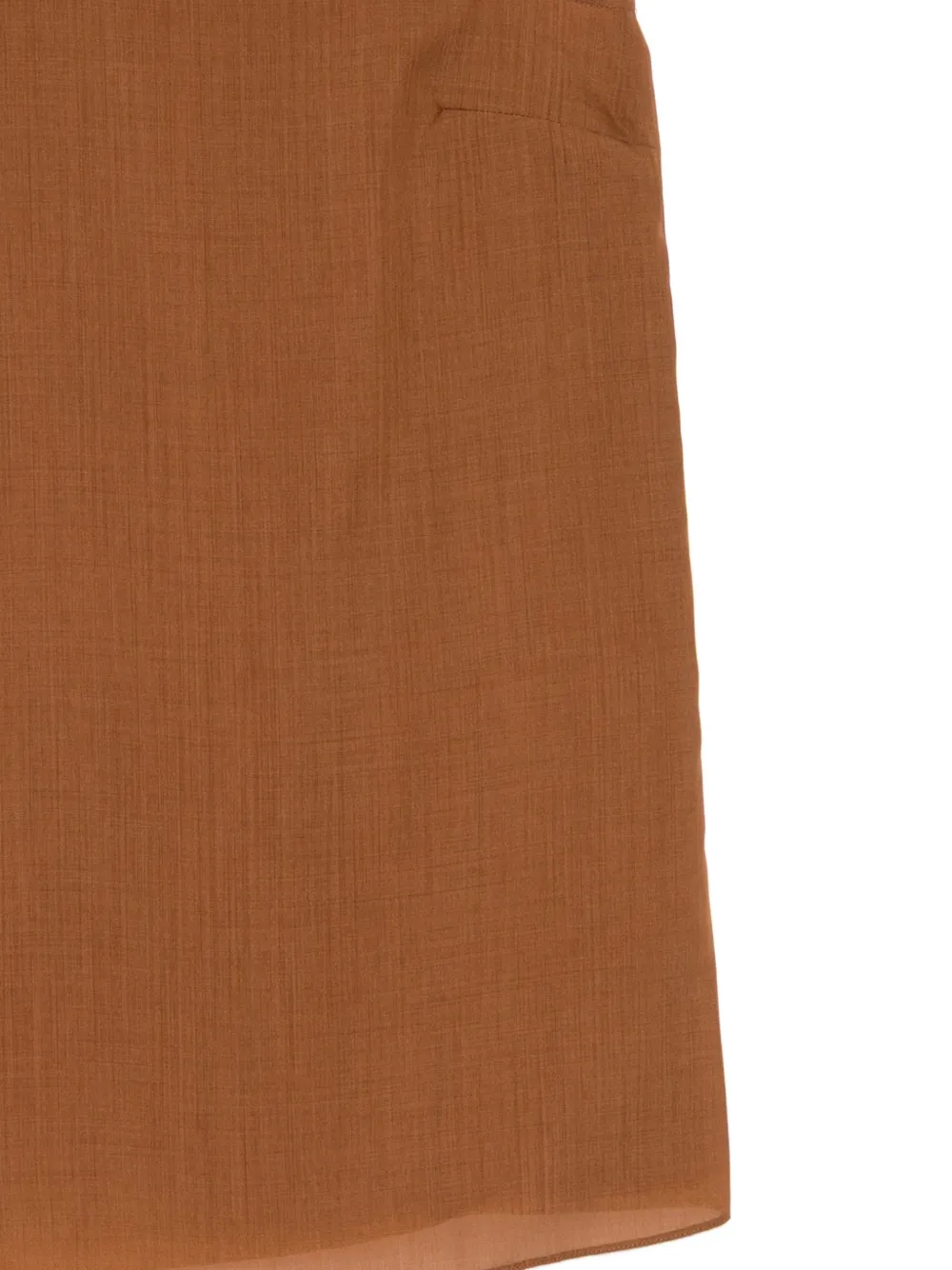 Ferragamo Mouwloze top met gaas Bruin