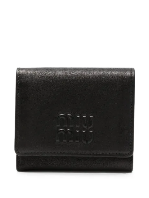 Miu Miu logo-embossed trifold wallet