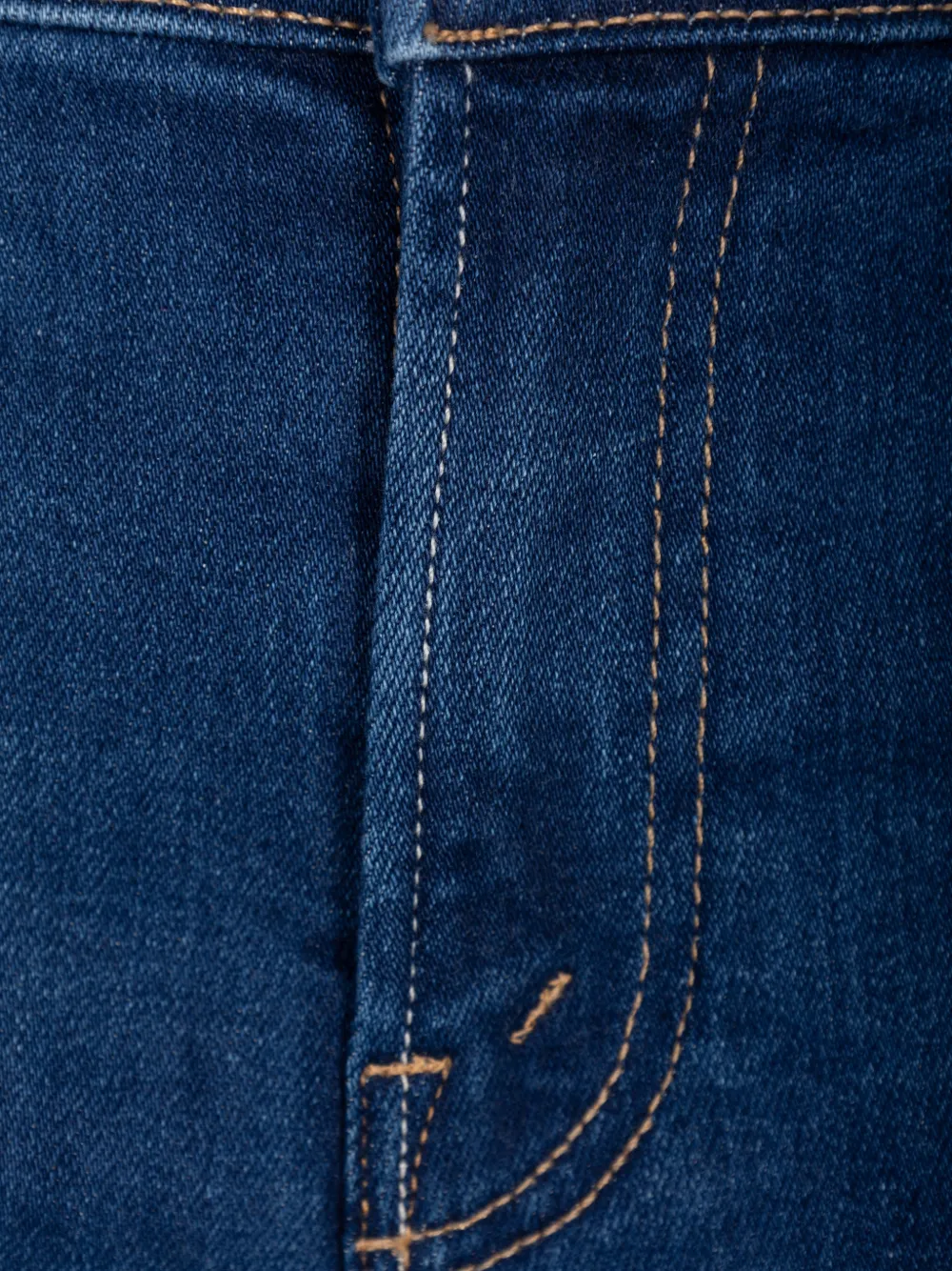 MOTHER The Mid Rise Rambler Zip Flood jeans Blauw